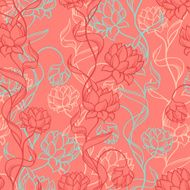 Seamless pattern with abstract flowers N10