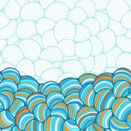 Seamless abstract wave hand-drawn pattern N13