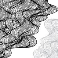 Abstract hand drawn waves background