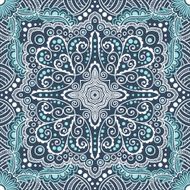 vector seamless blue pattern of spirals swirls chains
