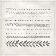 Hand-drawn vector line doodles set N11