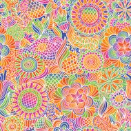 Vintage seamless flower pattern
