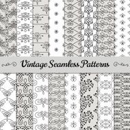 Hand Drawn Vintage Seamless Patterns