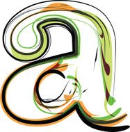 Organic type letter a