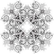 Hand drawn round ornamental element N3