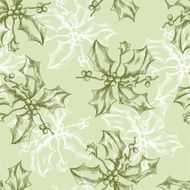 Vintage Christmas and Holidays seamless hand drawn pattern N6
