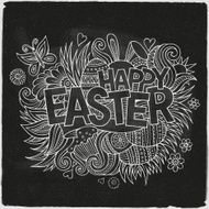 Easter hand lettering and doodles elements N12