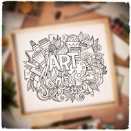 Art hand lettering and doodles elements N7