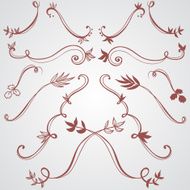 Hand Drawn Floral Design Elements N11