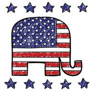 Republican Party elephant sketch