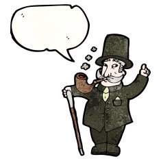 cartoon wealthy gentleman N2