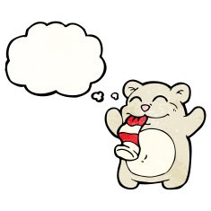 cartoon teddy bear with sock N13