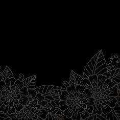 Flower ornament frame N3