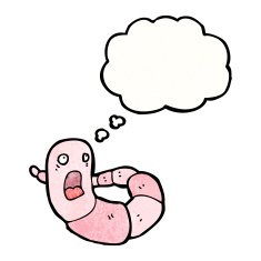 Worm Cartoon Character N4