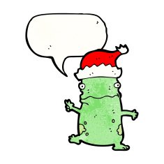 christmas frog cartoon N6