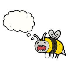 funny cartoon bee N37
