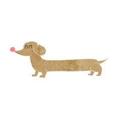 Cartoon Dachshund N43