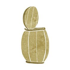 cartoon beer barrel N17