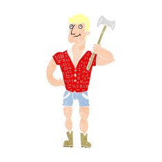 cartoon lumberjack N14