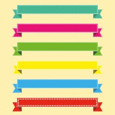 vector set of ribbons for infographics N3