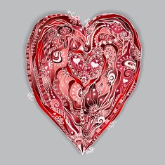 Original drawing doddle heart