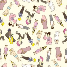 seamless people pattern N4