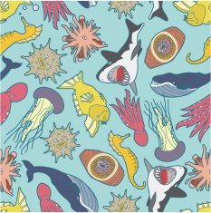 Seamless fish pattern N8
