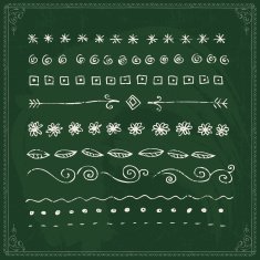 Hand drawn line border set N4