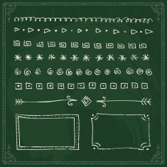 Hand drawn line border set N5
