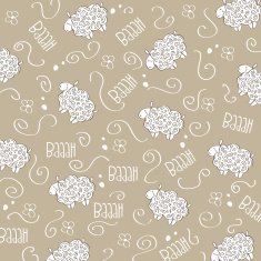 Cute seamless pattern with sheeps N6