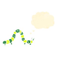 cartoon crawling caterpillar N8