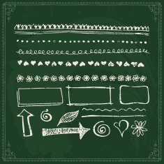 Hand drawn line border set N8