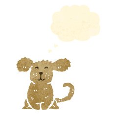 retro cartoon little dog N12