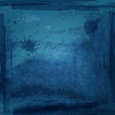 Vector grungy blue background with blots and splashes