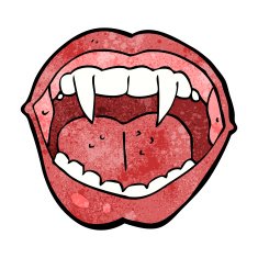 cartoon vampire mouth N42
