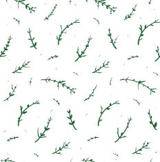 Green Twigs Seamless Pattern Illustration