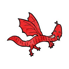 cartoon little dragon N22