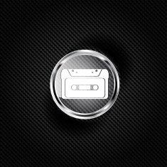 Compact Cassette icon flat design hipster style N4