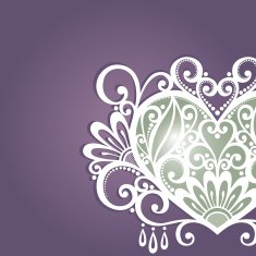 Vintage Card with Heart N4