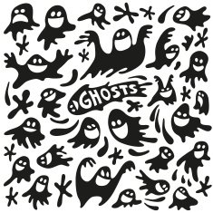funny ghosts - icons set