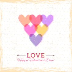 Happy Valentine's Day Card Heart Stereo effect N2