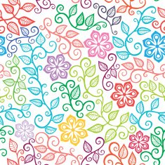 Seamless texture with flowers Endless floral pattern N114