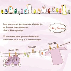 Baby shower card N248