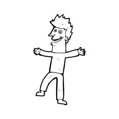 cartoon happy man N761