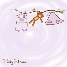 Baby shower card N250