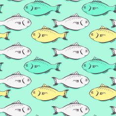 Seamless pattern from fishes N10