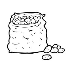 Cartoon Sack Of Potatoes N35
