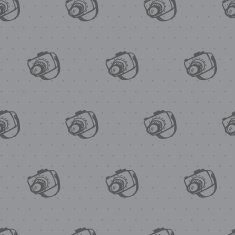 Old vintage camera Seamless Background Vector illustration N3