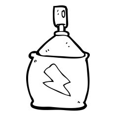 cartoon spray can N158