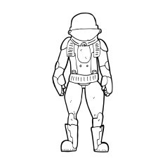 Cartoon Astronaut N201